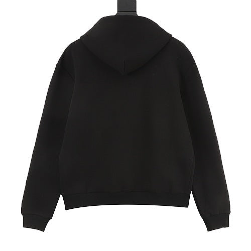 Louis Vuitton LV Two-Tone Embroidered Beaded Pendant Zip-Up Hoodie