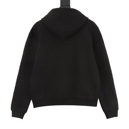 Louis Vuitton LV Two-Tone Embroidered Beaded Pendant Zip-Up Hoodie