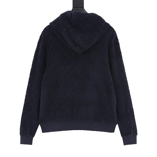 Louis Vuitton LV Allover Flocked Monogram Terry Zip-Up Hoodie Jacket
