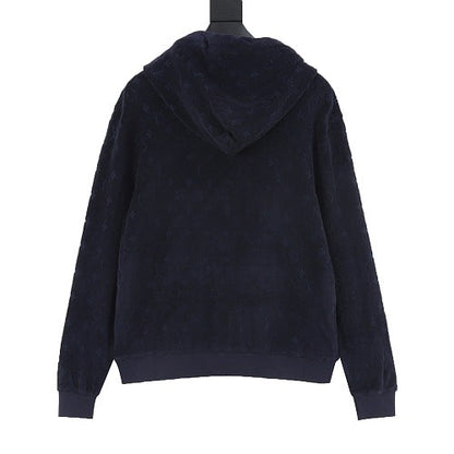 Louis Vuitton LV Allover Flocked Monogram Terry Zip-Up Hoodie Jacket