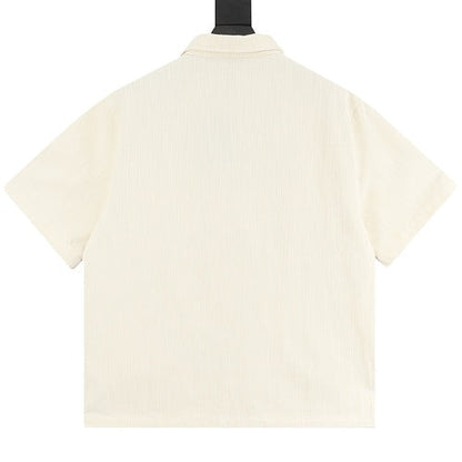 Louis Vuitton Leather-Blend Short-Sleeve Shirt