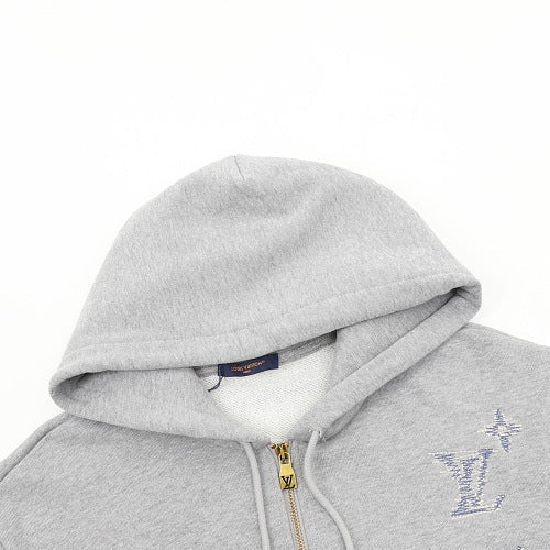 Louis Vuitton LV Allover Monogram Flower Embossed Zip-Up Hoodie
