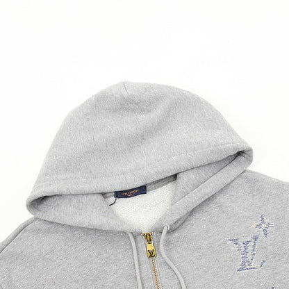Louis Vuitton LV Allover Monogram Flower Embossed Zip-Up Hoodie