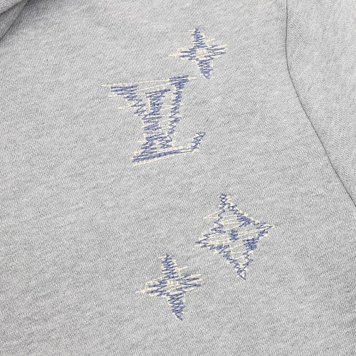Louis Vuitton LV Allover Monogram Flower Embossed Zip-Up Hoodie