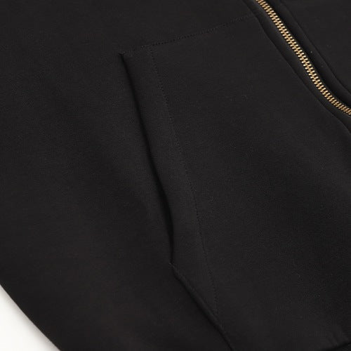 Louis Vuitton LV Two-Tone Embroidered Beaded Pendant Zip-Up Hoodie