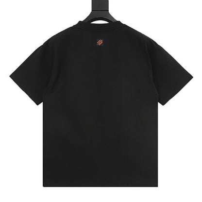 Louis Vuitton Jacquard Knit Nylon-Inlay Spliced Short Sleeve T-Shirt