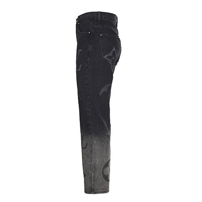Louis Vuitton Logo-Print Slim-Fit Denim Jeans