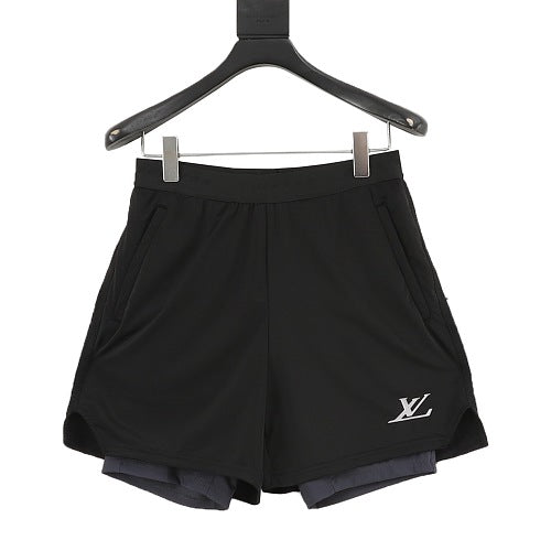 Louis Vuitton 2026 SS Logo Print Double-Layer Shorts