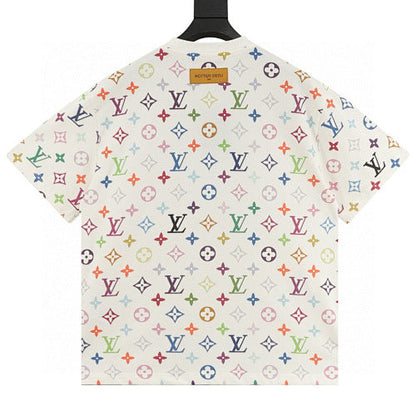 Louis Vuitton Classic Rainbow Allover Direct-Print Short Sleeve T-Shirt
