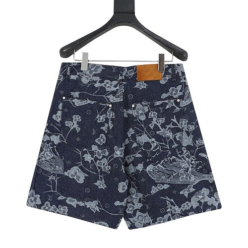 Louis Vuitton 2026 SS Floral Denim Shorts