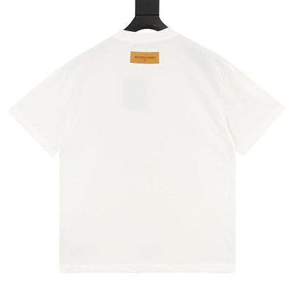Louis Vuitton Distressed Towel Embroidery Short Sleeve T-Shirt