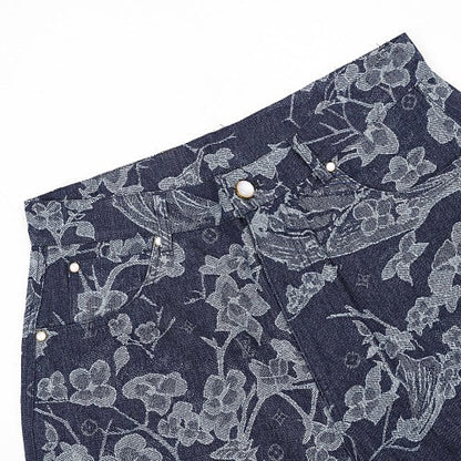 Louis Vuitton 2026 SS Floral Denim Shorts