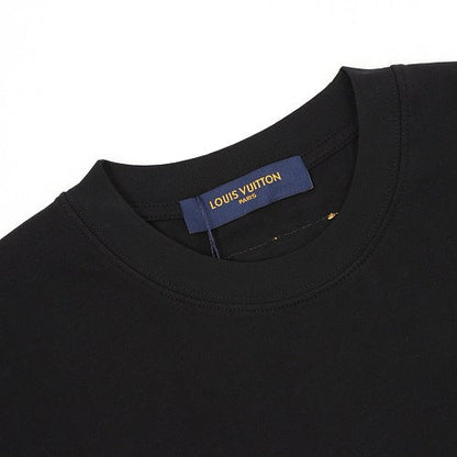 Louis Vuitton Distressed Towel Embroidery Short Sleeve T-Shirt