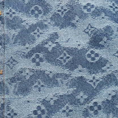Louis Vuitton Cloud Monogram Jacquard Denim Short Sleeve Shirt