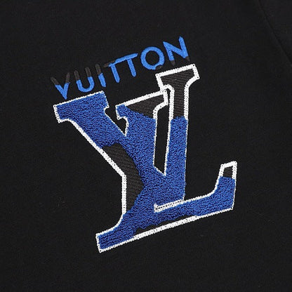 Louis Vuitton Distressed Towel Embroidery Short Sleeve T-Shirt