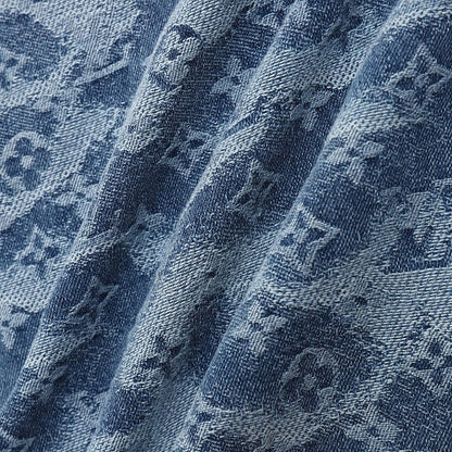 Louis Vuitton Cloud Monogram Jacquard Denim Short Sleeve Shirt