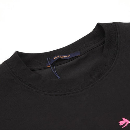 Louis Vuitton 26SS Cherry Blossom Embroidered LV Logo Short Sleeve T-Shirt