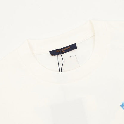 Louis Vuitton SS26 Ice Blue Crystal 3D LV T-Shirt