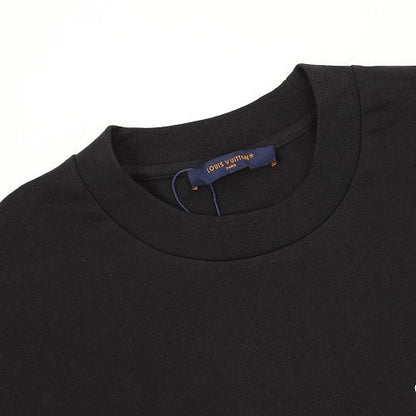 Louis Vuitton SS26 Blue & White Graffiti Logo Front & Back Print T-Shirt