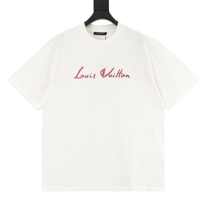 Louis Vuitton SS26 Multi-Layer LV Lettering Pink T-Shirt