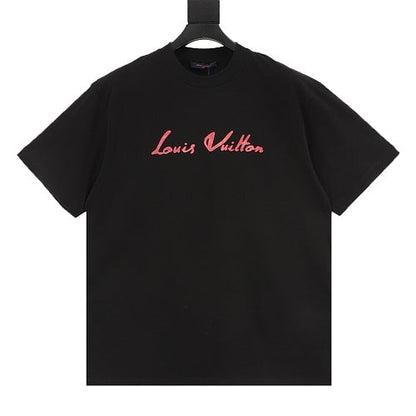 Louis Vuitton SS26 Multi-Layer LV Lettering Pink T-Shirt