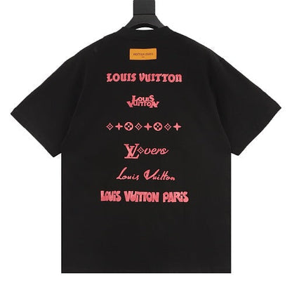 Louis Vuitton SS26 Multi-Layer LV Lettering Pink T-Shirt