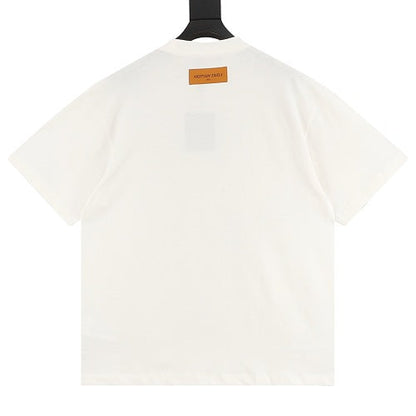 Louis Vuitton SS26 Oil Splash Handwritten Signature Embossed T-Shirt