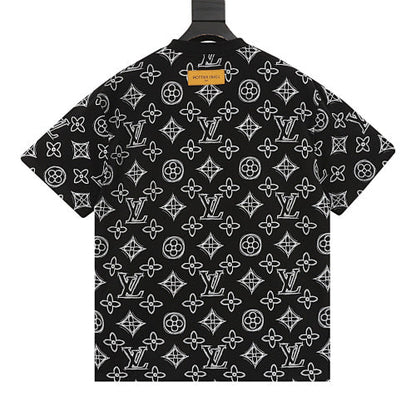 Louis Vuitton Allover Sketch Logo Print Short Sleeve T-Shirt