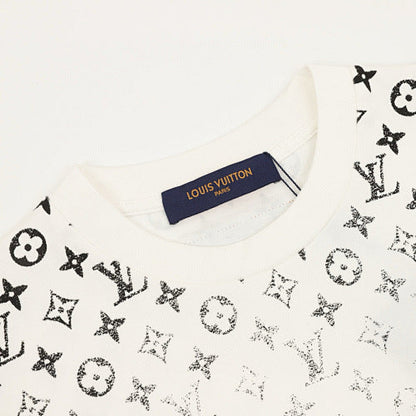 Louis Vuitton Classic Gradient Allover Logo Print Short Sleeve T-Shirt