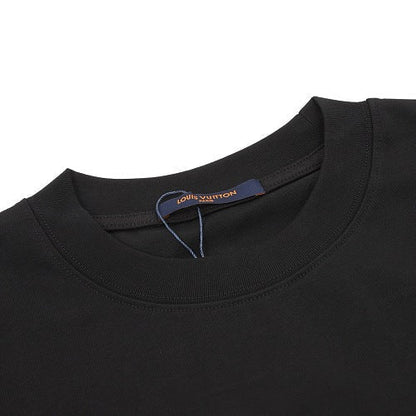Louis Vuitton SS26 Spray Ink Monogram Linear LV Logo Embroidered T-Shirt