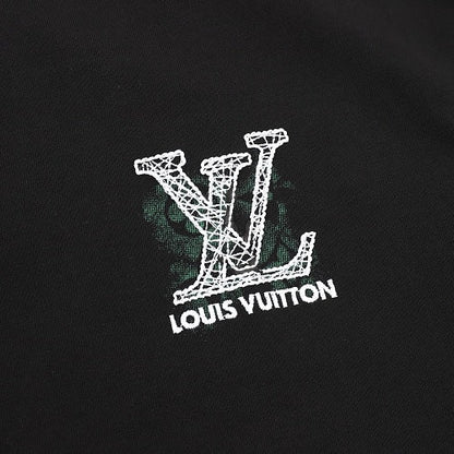 Louis Vuitton SS26 Spray Ink Monogram Linear LV Logo Embroidered T-Shirt