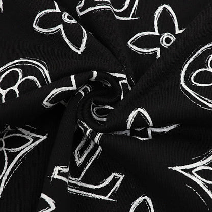Louis Vuitton Allover Sketch Logo Print Short Sleeve T-Shirt