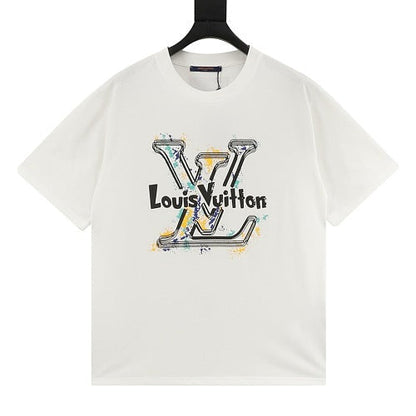 Louis Vuitton SS26 Graffiti Oversized LV Logo Print T-Shirt