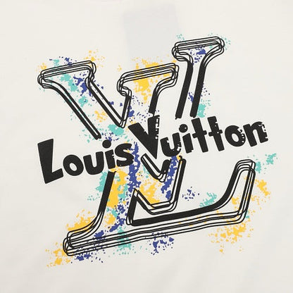 Louis Vuitton SS26 Graffiti Oversized LV Logo Print T-Shirt