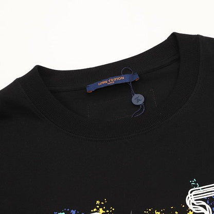 Louis Vuitton SS26 Graffiti Oversized LV Logo Print T-Shirt