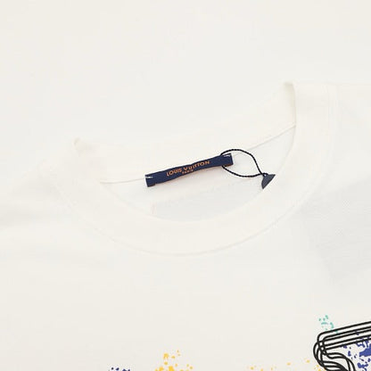 Louis Vuitton SS26 Graffiti Oversized LV Logo Print T-Shirt
