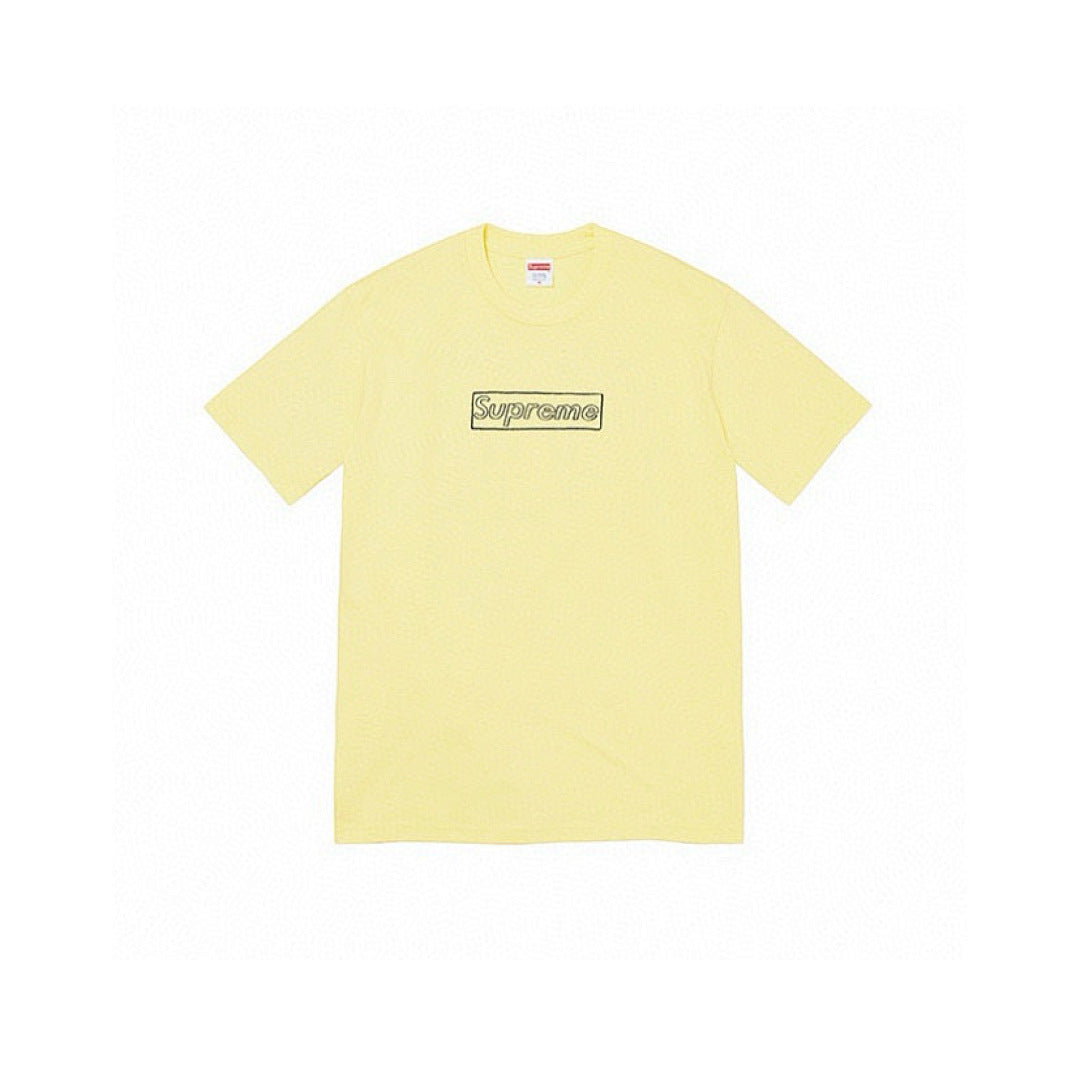 款号790#p40💰 Supreme x kaws Week 18 ChalkLogo Tee粉笔字母Box联名款纯色logo印花 宽松版型 采用260克精梳棉双纱 从面料到辅料全部三标齐全跟足ZP - view 4