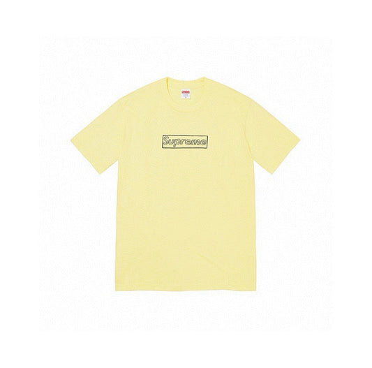 款号790#p40💰 Supreme x kaws Week 18 ChalkLogo Tee粉笔字母Box联名款纯色logo印花 宽松版型 采用260克精梳棉双纱 从面料到辅料全部三标齐全跟足ZP - view 4