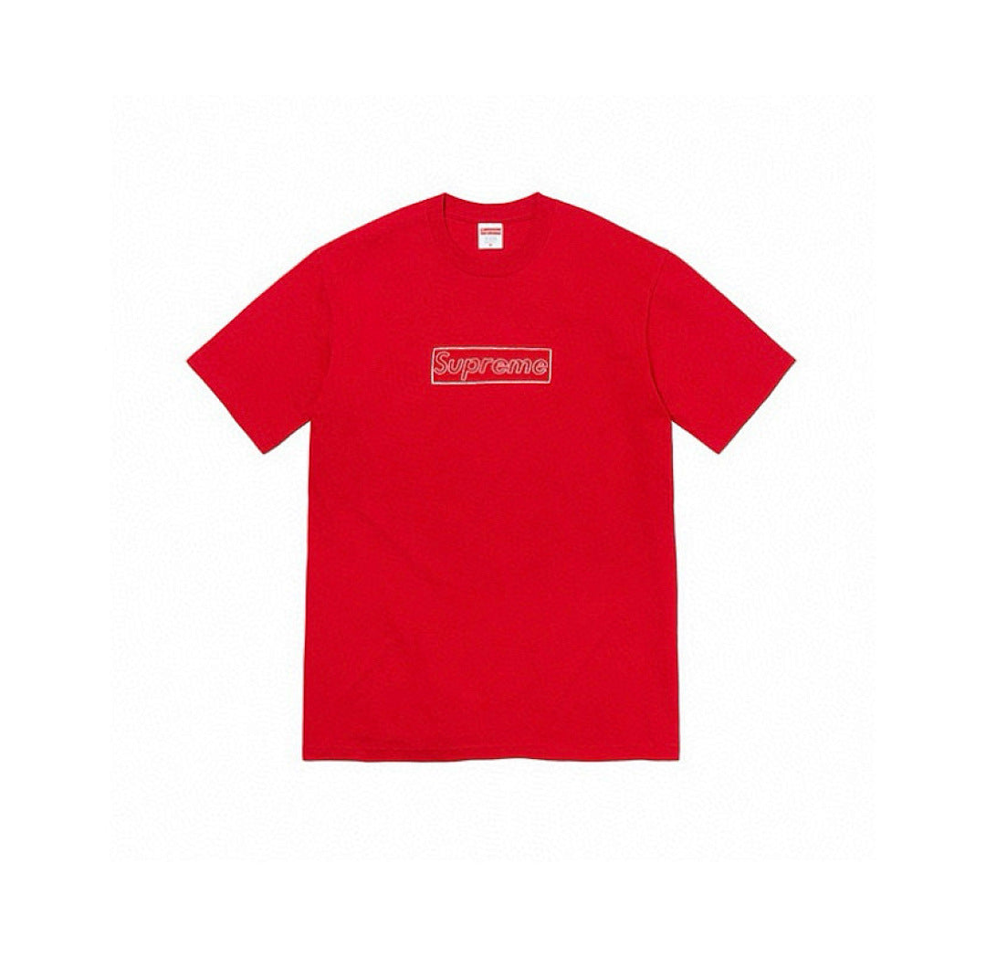 款号790#p40💰 Supreme x kaws Week 18 ChalkLogo Tee粉笔字母Box联名款纯色logo印花 宽松版型 采用260克精梳棉双纱 从面料到辅料全部三标齐全跟足ZP - view 7