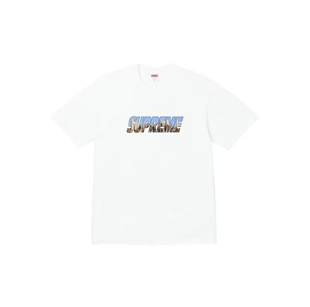 款号797#p40💰 Supreme FW23 秋冬系列WEEK1 GOTHAM TEE 哥谭市字母Logo印花圆领短袖T恤 男女同款 宽松版型 采用260克精梳棉双纱 从面料到辅料全部三标齐全 - view 1