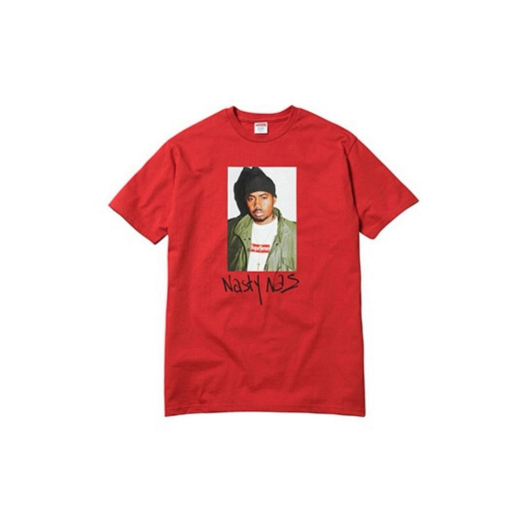 款号800#p40💰 Supreme FW17 Nas Tee Black 说唱歌手图案短袖T恤男女同款 宽松版型 采用260克精梳棉双纱 从面料到辅料全部三标齐全跟足ZP 进口松井公司浆料印花 - view 3