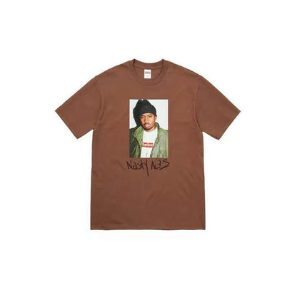 款号800#p40💰 Supreme FW17 Nas Tee Black 说唱歌手图案短袖T恤男女同款 宽松版型 采用260克精梳棉双纱 从面料到辅料全部三标齐全跟足ZP 进口松井公司浆料印花 - view 4