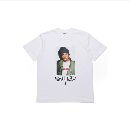 款号800#p40💰 Supreme FW17 Nas Tee Black 说唱歌手图案短袖T恤男女同款 宽松版型 采用260克精梳棉双纱 从面料到辅料全部三标齐全跟足ZP 进口松井公司浆料印花 - view 5