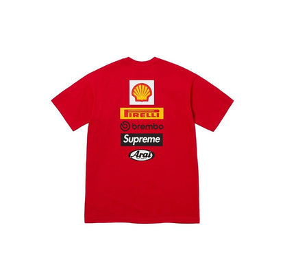 款号M109#p40💰 Supreme x DUCATI 联名款 SS24 WEEK16 LOGO TEE 背面徽标logo印花短袖 常规T恤 男女同款 宽松版型 采用260克精梳棉双纱 从面 - view 1