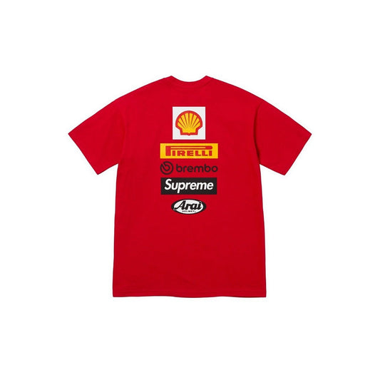款号M109#p40💰 Supreme x DUCATI 联名款 SS24 WEEK16 LOGO TEE 背面徽标logo印花短袖 常规T恤 男女同款 宽松版型 采用260克精梳棉双纱 从面 - view 1