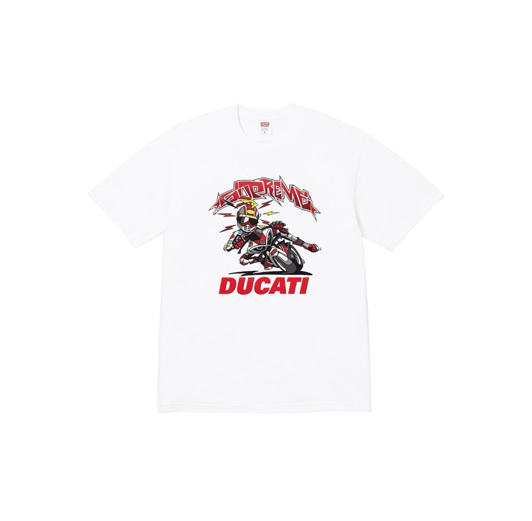 M110#p40💰 Supreme x DUCATI 联名款SS24 WEEK16 BIKE TEE摩托车印花图案短袖T恤男女同款 DUCATI 联名款 > 宽松版型 采用260克精梳棉双纱 从 - view 5