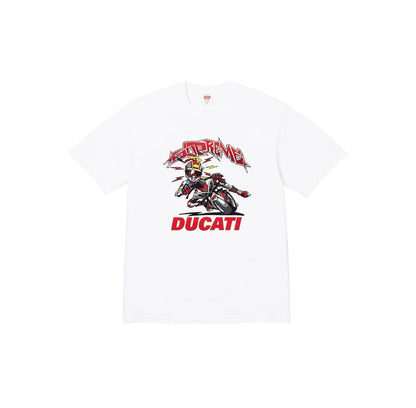 M110#p40💰 Supreme x DUCATI 联名款SS24 WEEK16 BIKE TEE摩托车印花图案短袖T恤男女同款 DUCATI 联名款 > 宽松版型 采用260克精梳棉双纱 从 - view 5