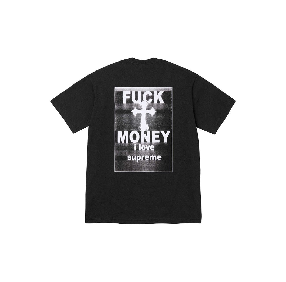 款号M115#p40💰 Supreme FW24 WEEK1 Money Tee 背面字母十字架印花棉质短袖T恤 男女同款 宽松版型 采用260克精梳棉双纱 从面料到辅料全部三标齐全跟足ZP 进口 - view 1