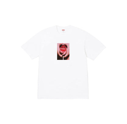 款号M117#p40💰 Supreme FW24 2024秋季T恤系列 WEEK8 Lollipop Tee 品牌logo图案印花舒适圆领短袖T恤 男女同款 宽松版型 采用260克精梳棉双纱 从面 - view 1
