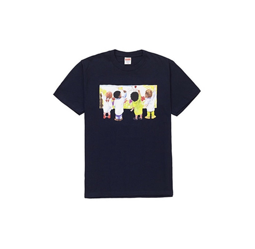 款号M121#p40💰 Supreme SS19 Kids Tee Back 儿童涂鸦圆领短袖T恤 男女同款 黑色 宽松版型 采用260克精梳棉双纱 从面料到辅料全部三标齐全跟足ZP 进口松井 - view 1